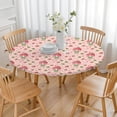 thumbnail image 3 of Strawberry Princess Pattern Round Fitted Tablecloth with Elastic Edge,Dining Table Cover Waterproof,Outdoor Round Tablecloth for Camping,Dining,Indoor and Outdoor, 3 of 7