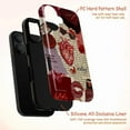 thumbnail image 4 of Red Heart Collage Phone Case, Anatomical Heart, Lips, Vintage Text, “Men Suck” Quote, Gothic Romance Protective Phone Cover for iPhone 16 15 14 13 12 11 Mini Pro Max, 4 of 6