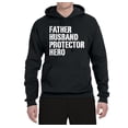 thumbnail image 2 of Wild Bobby,Father Husband Protector Hero Best Dad Husband Gift, Father's Day, Unisex Graphic Hoodie Sweatshirt, Black, Small, 2 of 3