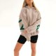 thumbnail image 3 of Sudadera con capucha estampada para mujer, suéter informal de gran tamaño con bolsillo, letras de la vida originales, Blakely, ropa de otoño, 3 of 3