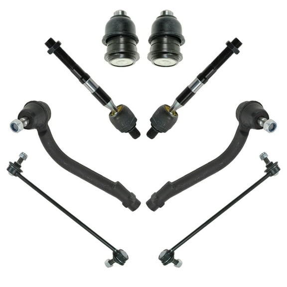 TRQ Inner Outer Tie Rod End Sway Bar Link Ball Joint Front Set for Hyundai Kia PSA59294