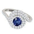 thumbnail image 2 of MauliJewels Rings for Women 1.60 Carat Interwined Design Diamond And Sapphire Ring 4-prong 14k White Gold Gemstone Wedding Jewelry Collection, 2 of 6