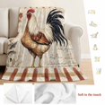 thumbnail image 5 of Vintage Rooster Blanket Soft Cozy Warm Throw Blanket for Couch, Plush Fuzzy Flannel Fleece Blankets for Sofa, Watercolor Spring Floral Farmhouse Animals Bed Blankets Gifts for Men, 50"x80", 5 of 9