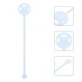 thumbnail image 2 of Shisuyan milk tea stirring tool Silicone with ultra-thin design 2Pack, 2 of 8