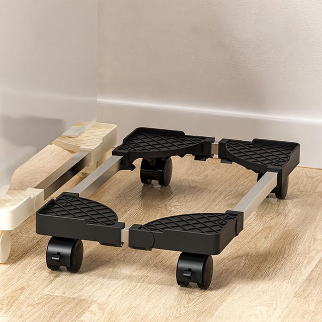 Feltree Adjustable Computer Tower Stand with 4 Locking Casters, Mobile Ventilated Cart for Desktop Pc Host, Office and Home Use