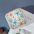 thumbnail image 4 of Autua Starfish Coral Ocean PU Leather Jewelry Box, Small Travel Jewelry Case for Women Necklace, Ring, Earring Pink, 4 of 5