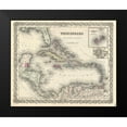 thumbnail image 2 of Colton 17x15 Black Modern Framed Museum Art Print Titled - 1855 Colton Map of the West Indies, 2 of 5