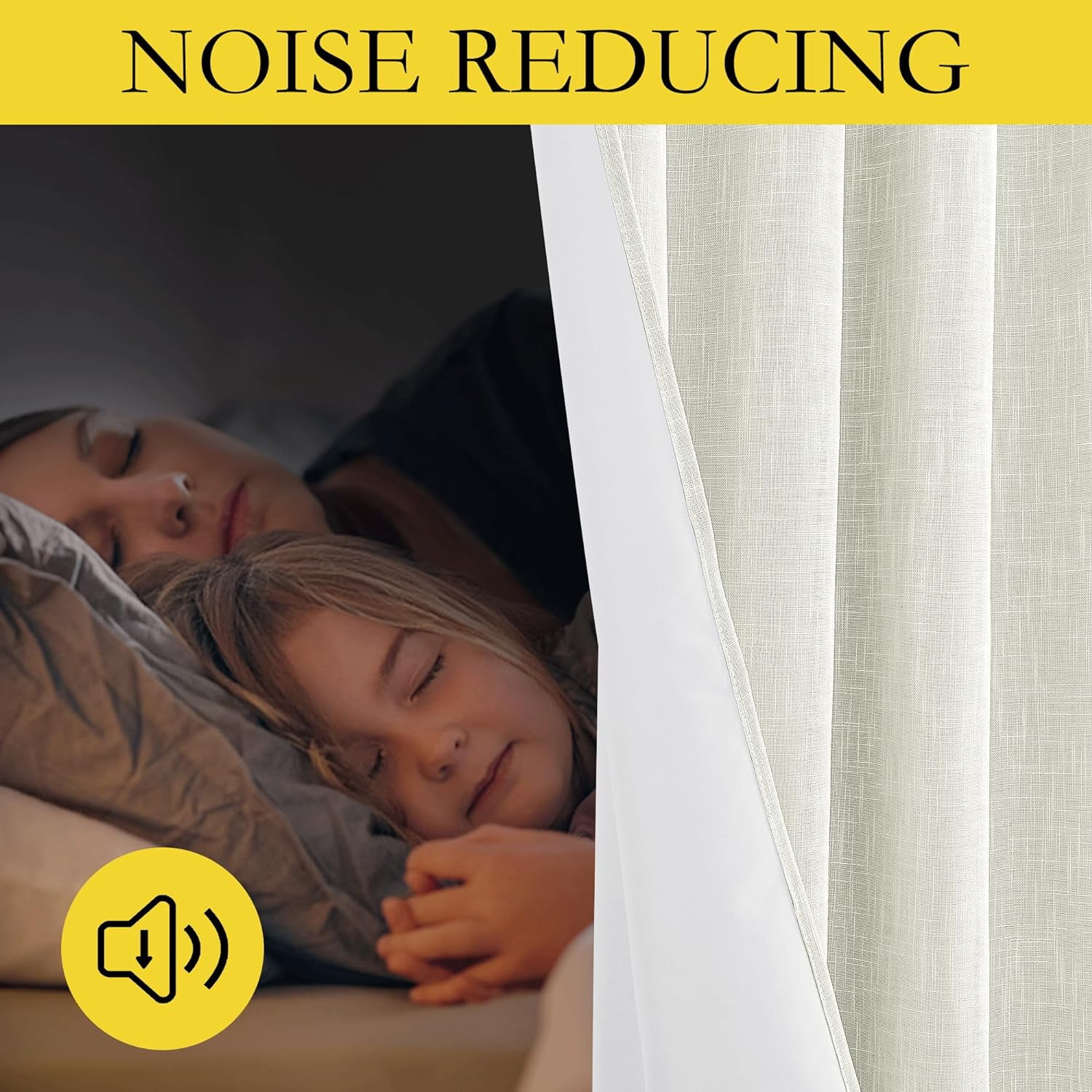 NICETOWN 100% Blackout Curtains for Bedroom, Linen Texture Privacy Energy Saving Curtains Grommet Noise Reducing Drapes with Thermal Insulated White Liner, Beige, 52"x63", 2 Panels