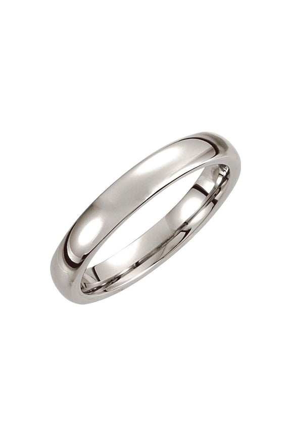 Cobalt 4mm Slightly Domed Wedding Ring Band Size 11
