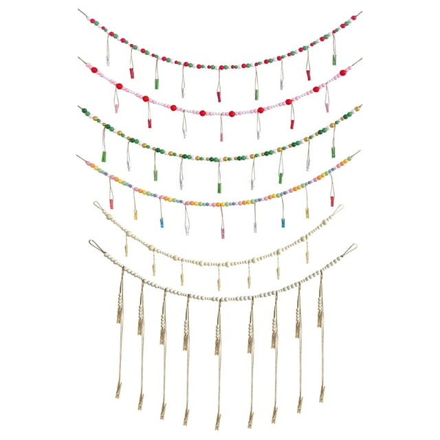 Wall Hanging Photo Display, DIY Picture Photo Frame String with Clips for Hanging Photos Notes and Artworks