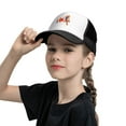 thumbnail image 5 of PAYOHTO Kids I Love Basketball Girl Baseball Hat Back Adjustable Mesh Breathable Hats Black Trucker Cap Outdoor Fishing Sun Caps for Boys or Girls ages 4-10, 5 of 9