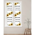 thumbnail image 2 of Window Privacy Film Sunflowers Letter Stained Glass Window Film Decorative Sun Block Window Cover Simple Summer Botanical Floral Beige Window Clings Static Adhesive Sticker for Bathroom 23.6"x78.7", 2 of 7