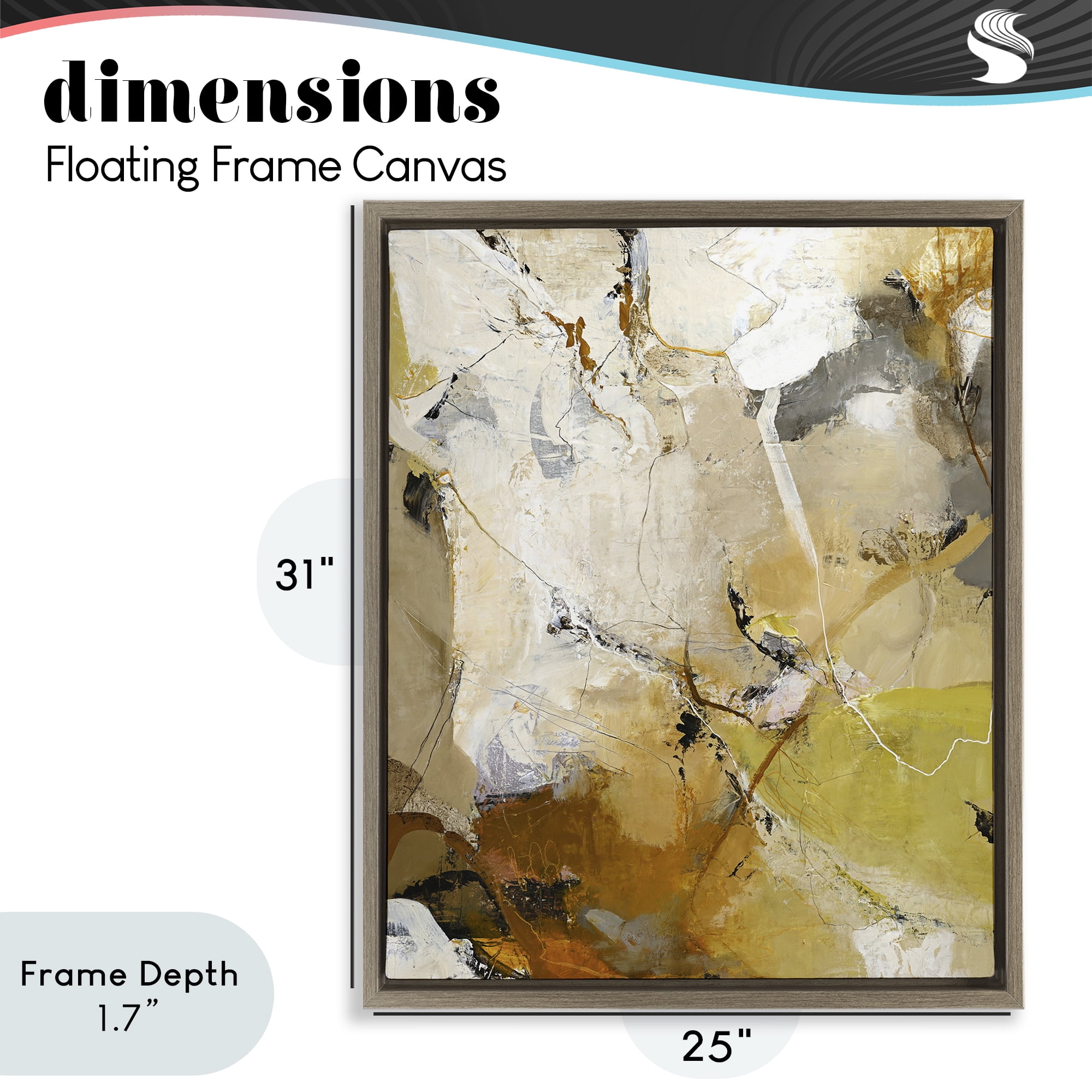Stupell Industries Warm Earth Tones In Motion Brown Framed Floater Canvas Wall Art, design by Design Fabrikken