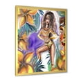 thumbnail image 2 of Designart 'Tropical Amazon Warrior Woman ' Traditional Framed Art Print, 2 of 4