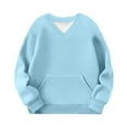 thumbnail image 7 of Sweatshirts for Teen Girls Causal V Neck Pullover Tops Outdoor Long Sleeve Fall Sweatshirt with Pockets Size 2-12, 7 of 7