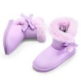 thumbnail image 2 of Kushyshoo Girls Kids Snow Boots for Warmth Purple Non-Slip Outdoor Winter Footwear Lightweight Size 4M, 2 of 6