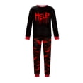 thumbnail image 4 of Racifhz Family Matching Halloween Pajamas Set Cute Pumpkin Print Loungewear Long Sleeve Sleepwear Top and Pants Holiday Outfits Halloween Gifts for Family Adults, Men Size:XXXL, 4 of 5