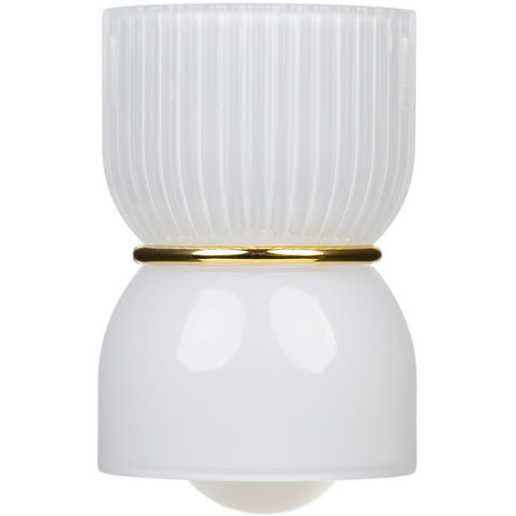 Better Homes & Gardens Aroma Accents Fragrance Plug with LED, Ribbed Glass White