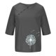 thumbnail image 1 of Mujeres 1/2 Manga Casual Cuello Redondo Impreso Botón Suelto Túnica Camisa Blusa Tops Fridja hjk789, 1 of 1