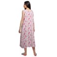 thumbnail image 3 of Moomaya Chemise de Nuit à Manches pour Femmes, Imprimée, en Coton, 3 of 5