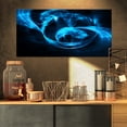 thumbnail image 1 of Vagues Bleues Fractales 3D Entourées - Impression sur Toile Contemporaine, 1 of 3