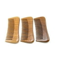 thumbnail image 2 of Green Sandalwood Wide Tooth Comb, Wooden Pocket Comb for Detangling, Styling and Travel Hair Care, TIKA, 2 of 3