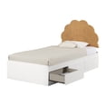 thumbnail image 2 of South Shore Bloom, Bohemian Harmony Bed, Twin White, 2 of 11