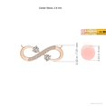 thumbnail image 3 of ANGARA Natural Sideways Infinity Diamond Necklace in 14K Rose Gold for Women (Size-2.8mm| Color-K| Clarity-I3) | April Birthstone, Anniversary, Jewelry Gift for Women | Natural Diamond Necklace, 3 of 7