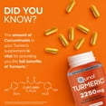 thumbnail image 3 of Turmeric Curcumin + Black Pepper, 2250mg Turmeric Extract, Extra Strength, 90 Vegetarian Capsules, 3 of 7
