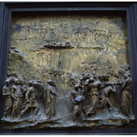 Italy Florence Florence Baptistery Gates Of Paradise Eastern Doors By Lorenzo Ghiberti Circa 1378 1455 Canvas Art Lorenzo Ghiberti 18 X 24