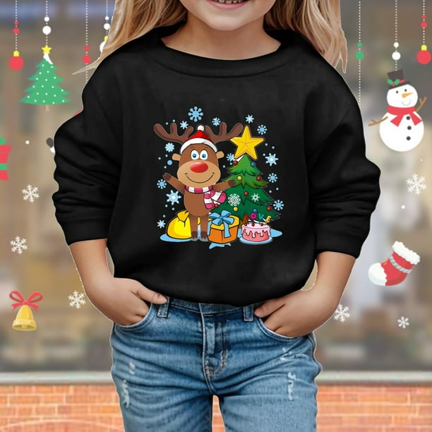 VJATTWR Hoodies for Teen Girls Christmas Children Kids Long Sleeve