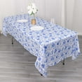 thumbnail image 3 of Efavormart Rectangle Satin Tablecloth, 60"X102" Smooth Oblong Washable Table Cloth, Decorative Silky Fabric Table Cover for Wedding, Party, Banquet- Floral Blue, 3 of 11