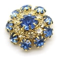 thumbnail image 2 of Apmemiss Clearance Rhinestone Buttons, Crystal Rhinestone Buttons Flatback Crystal Flower Buttons Wedding Bridal Accessory for Women Crafts DIY Jewelry Making Clothes Bags Shoes Bouquet Decoration, 2 of 3