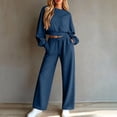 thumbnail image 2 of 2 Piece Sets for Women Lounge Sets Long Sleeve Tops Sweatshirt Wide Leg Pants Fall Casual Vacation Travel Outfits with Pockets, 2 of 6