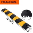 thumbnail image 2 of Rubber Speed Bump, 2pcs 6 Feet 2 Channel Speed Bump Hump, 72" Long Modular Speed Bump 22000 LBS Load Capacity with 8 Bolts for Garage Gravel Roads Asphalt Concrete (72 x 12 x 2.4 Inch), 2 of 7