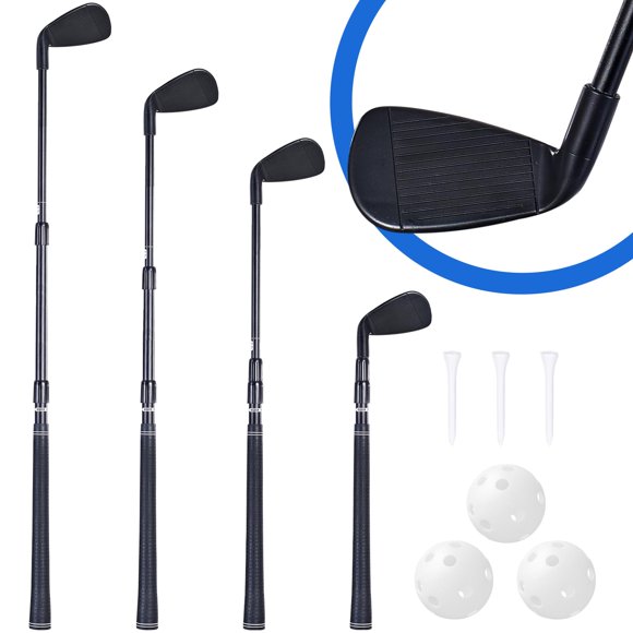 Plastic Golf Club Collapsible - Right Hand for Game & Travel, Golf Chiper Game Club for Junior, Adults Indoor Outdoor Training Bucket Pong Games for Family, Hit Plastic F