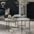 thumbnail image 2 of Bowery Hill Contemporary Tiered Coffee Table in White Marble, 2 of 5