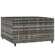 thumbnail image 1 of Mesa de café para patio VidaXL gris cuadrada con tapa de vidrio templado, 1 of 5