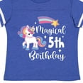 thumbnail image 4 of Inktastic Magical 5th Birthday Rainbow Unicorn with Star Boys or Girls Toddler T-Shirt, 4 of 5