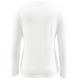 thumbnail image 5 of ATOYSOY Women's Loose Basic Tops Trendy Round Neck Shirts Fall Workout Comfy Casual Patchwork Solid Color Pleated Blouses Long Sleeve Pullovers Relaxed White L, 5 of 5