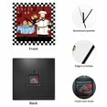 thumbnail image 2 of Chef Wooden Wall Clock Silent Non Ticking, Cartoon Red Food Cooking Black White Buffalo Check Square Wall Clocks Battery Operated, Decor Clock for Home Office, Living Room, Kitchen, 10 Inch, 2 of 9