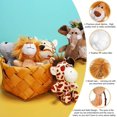 thumbnail image 4 of 12 piezas de mini animales de peluche del bosque, juguetes de peluche de animales de la selva en 4,8 pulgadas, lindo elefante de peluche, león, jirafa, tigre de peluche para fiestas temática, 4 of 5