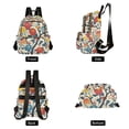 thumbnail image 4 of FORMRS Mini Backpack Purse for Women Quilted Travel Daypack Casual Shoulder Bag, Vibrant Japanese Flowers, 4 of 7