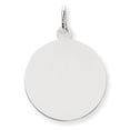 thumbnail image 1 of 14K White Gold Plain .027 Gauge Round Engravable Disc Charm, 1 of 1