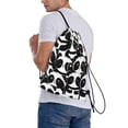 thumbnail image 7 of Cute Funny panda pattern Drawstring Backpack Sackpack String Bag Cinch Waterproof Bags for Gym Sports Yoga Travel Beach Swimming shopping, 7 of 7