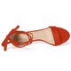 thumbnail image 4 of Sandalias Con Cordones Y Tacón Bajo Para Mujer Naranja 38, 4 of 6