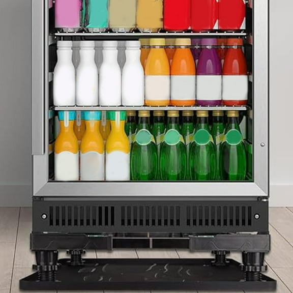 KALLORY Drip Pan for Mini Fridge Drip Tray Black Silicone Rectangular 1Pcs Prevent Leaks Contain Liquid Protect Floors