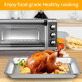 thumbnail image 5 of GCQ 14.6 x 8.8 Inch Silver Food Grade Steel Convection Toaster Oven Tray, Replacement Accessories for BLACK DECKER 8 Slice Extra Wide 22 QT Convection Oven, Dishwasher Safe, 5 of 7