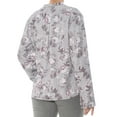thumbnail image 2 of RACHEL ROY Womens Gray Twisted Printed Long Sleeve V Neck Top 6, 2 of 2