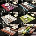 thumbnail image 4 of SPRING PARK 1Pc Placemats,Heat-Resistant Table Protector Washable Non-Slip PVC Woven Vinyl Placemat, Used in Kitchen, Dining Room, 4 of 7